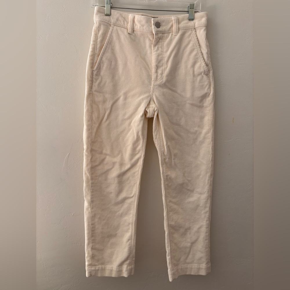 Everlane Straight Corduroy Pants - Creamy White